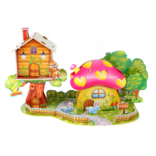 3D Mushroom House Puzzle